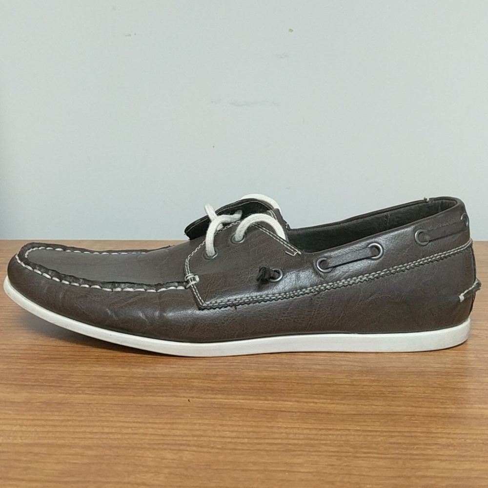 Bass - Fenwick Faux Leather Boat Shoes Men's 8.5